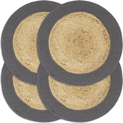 Immagine prodotto di 2025 tovagliette cloris 4 pz. Naturale e antracite 38 cm juta e cotone - tovagliette Vendita5009999 1pacco