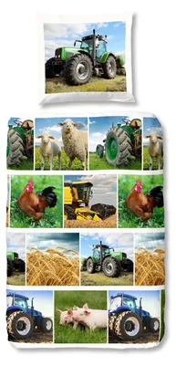 Produktbild von Duvet cover Good Morning 135x200 + 1* 80x80 cm - tractor