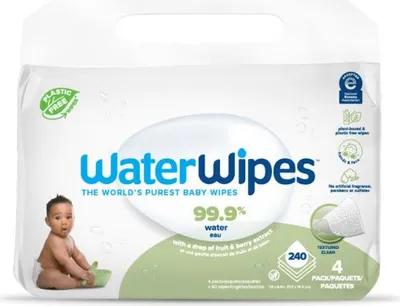 Obrázek produktu pro 4x WATERWIPES Ubrousky vlhčené bez obsahu plastů Soapberry 60 ks (240 ks)