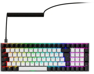 Obrázok produktu pre Sharkoon SGK50 S2, Tenkeyless (80 – 87 %), Káblový a bezdrôtový, RF Wireless, Mechanický spínač kláves, QWERTZ, LED