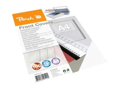 Image de Peach 510026 Peach Einbanddeckel klarsicht    farblos A4 0,15mm 100Stk.