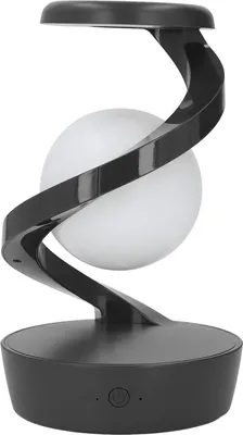 Obrázok produktu pre Moderná špirálová nočná lampa Inovatívna 3D vizuálna levitačná guľová LED stolová lampa do spálne Obývacia izba Kancelária Sivá