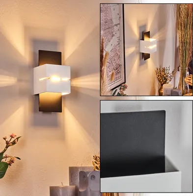 Produktbild von Reppia Wandlampe aus Metall/Glas in Schwarz/Weiß
