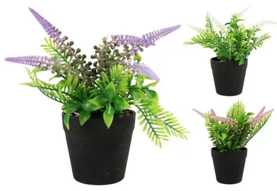Immagine prodotto di Pianta Di Lavanda Artificiale In Vaso 24 Cm 3 Assortiti