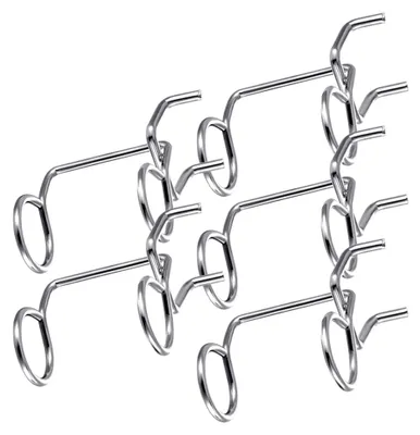 Produktbild von 5 Stück Lochwandhalter aus Eisen für Werkzeughaken mit doppeltem Ringdesign zur stabilen und praktischen Aufbewahrung von Werkzeugen im Einzelhandel und Zuhause