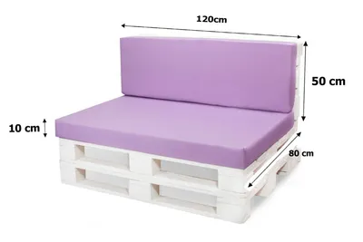 Obrázek produktu pro Polstry na paletový nábytek sedák 120x80 / 120x50cm | Paletový polštáø fialový | Sedák na europalety | podsedáky na paletový nábytek