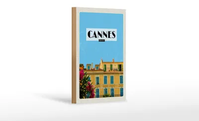 Produktbild von Holzschild Reise 12x18 cm Cannes France Frankreich Tourismus