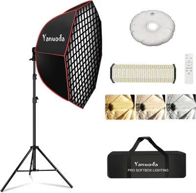 Obrázok produktu pre 37-palcová oktagonálna súprava softboxu – štúdiové osvetlenie – štúdiová lampa – osvetlenie so softboxom
