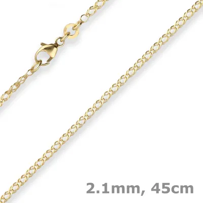 2-1mm-Zwillingspanzerkette-aus-585-Gelbgold-45cm