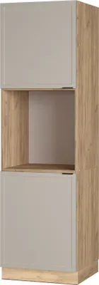 Image de Meuble pour four Vicco Fame-Line GrisBeige 60cm ouvert, Model 50383