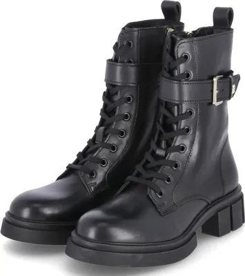 Produktbild von Tommy Hilfiger Damen Stiefeletten/ Biker Boots COOL FEMININE BIKERBOOT Schwarz Glattleder Größe: 36