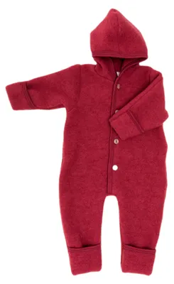Produktbild von Engel Overall mit Kapuze, 100% Schurwolle Fleece, Natur, Gr. 50/56-86/92, 4 Farb