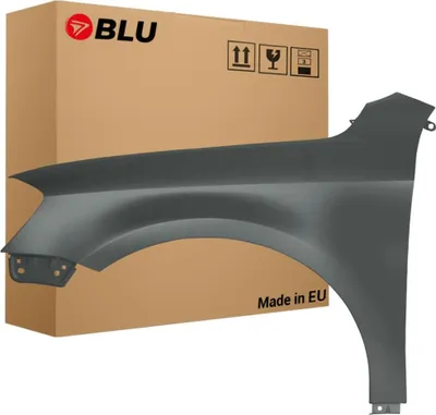 Zdjęcie produktu dla BLU Błotnik Premium pasujący do VW Volkswagen Passat B7 LK7X Lewy Szary IslandGrau | 2010-2014 | Przedni Przód | Lakierowany | Gotowy do montażu | Ocynk