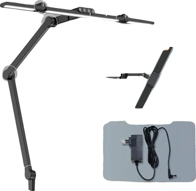 Obrázek produktu pro Stolní lampa, nastavitelný design se třemi hlavami, paměťová funkce, lampa na čtení