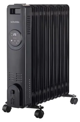 Image de Radiateur à bain d'huile 2500w noir - Scholtes - SCHD411N -