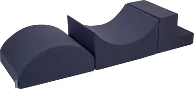 Produktbild von KiddyMoon Spielplatz Aus Schaumstoff Element Rampe/Kopfteil/Stüfchen Für Hindernisläufen Und Bällebad Für Babys Und Kinder, Dunkelblau