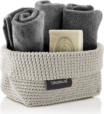 Produktbild von Blomus Häkelkorb TELA sand Medium, Körbchen, Ablage, Bad Organizer, Textil, sand, 68883
