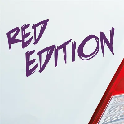 Produktbild von Auto Aufkleber Red Edition Auto Car Tuning 15x7 cm Lila Sticker Heckscheibenaufkleber