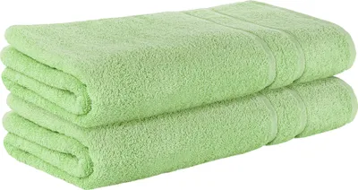 Produktbild von StickandShine 2er SET Premium Frottee Saunatuch 80x200 cm in hellgrün  in 500g/m² aus 100% Baumwolle