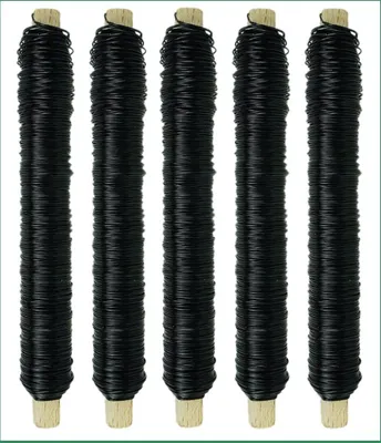 Produktbild von Novatool 5x Wickeldraht I Schwarz I 0,55 mm I Draht I Floristendraht Metalldraht Blumendraht Bindedraht Biegedraht Pflanzendraht Dekoband Dekodraht