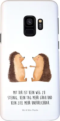 Produktbild von Mr. & Mrs. Panda Samsung Galaxy S9 Handyhülle Igel Liebe - Weiß - Geschenk, Smartphone Hülle, Hochzeit, Freundin, Hochzeitstag, Partner, Handy Schutzhülle, Cover