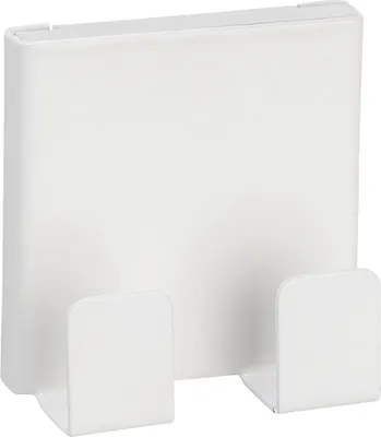 Produktbild von WENKO Handtuchhaken Ovaro Duo Wand Edelstahl Selbstklebend Ohne Bohren Weiß