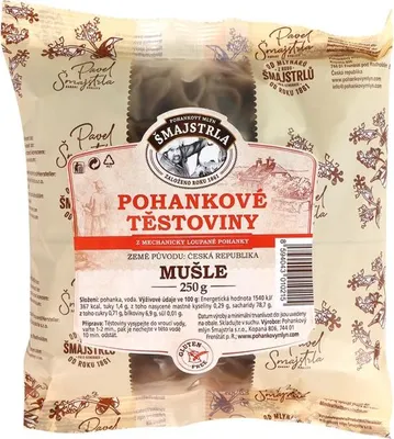 Obrázek produktu pro Pohankové těstoviny - mušličky 250 g ŠMAJSTRLA