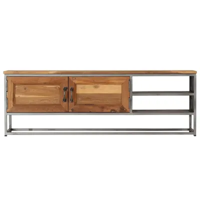 Immagine prodotto di Mobile TV Teak riciclato e acciaio 120x30x40 cm
