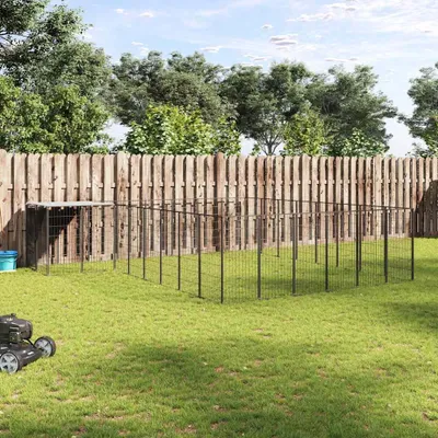 Immagine prodotto di vidaXL Cuccia per cani nera 15,73 m² acciaio