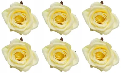 Produktbild von Domosfera Künstliche Rosen Blütenköpfe Gelb 6 Stück