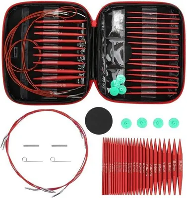 Produktbild von Famanu Breinaalden Set - 40 cm/60 cm/80 cm/100 cm, abnehmbare Rundstricknadeln