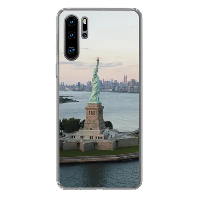 Produktbild von MuchoWow® Handyhülle Schutzhülle Hülle für Huawei P30 Pro New York - Freiheitsstatue - Amerika Silikon Softcase Handy Hülle - Schutzdeckel