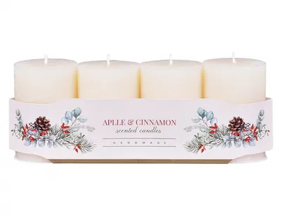 Immagine prodotto di Nohel Garden Candela dell'Avvento WALK rustico profumato opaco d6x10cm 4pz