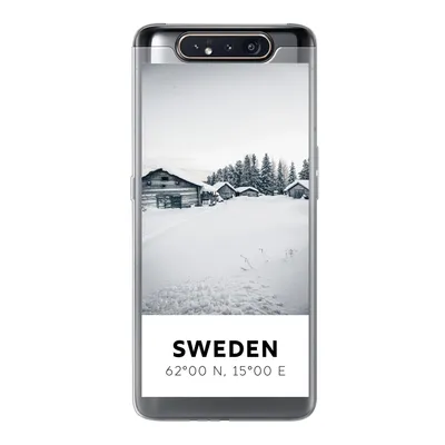 Produktbild von MuchoWow® Handyhülle Schutzhülle Hülle für Samsung Galaxy A80 Schweden - Schnee - Bäume Silikon Softcase Handy Hülle - Schutzdeckel