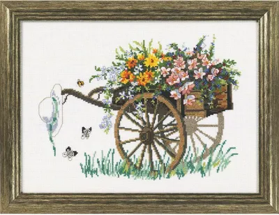 Zdjęcie produktu dla Zestaw do haftu krzyżykowego Permin „Karre Aida”, schemat do liczenia, 36 x 26 cm, 70-3121
