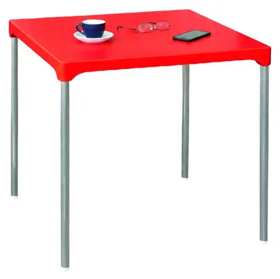 Produktbild von Brownstown - Outdoor Tisch, 75x75x72h cm Rot, 4 Plätze  Italy