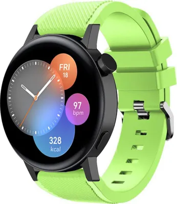 Produktbild von Strap-it Huawei Watch GT 3 42mm Silikonarmband (Hellgrün)