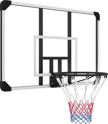 Produktbild von SPORTNOW Basketballkorb, Basketballbrett mit Korb, Basketballnetz mit Basketballboard, Wandmontage, für Outdoor, Stahl, 113 x 61 x 73 cm, Weiß