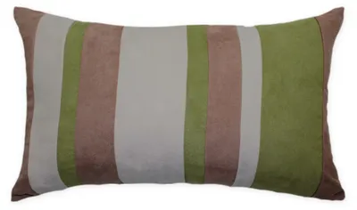 Produktbild von Wurfkissen 30x50 cm Kissen in natur grün gestreift Dekokissen mit Füllung
