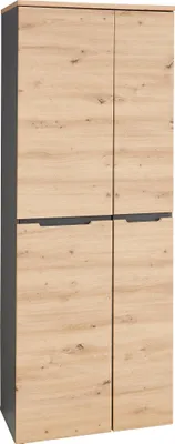 Produktbild von Büroschrank - 75 x 197 cm - Artisan Eiche Nachbildung - Graphit Nachbildung - 4 Einlegeböden