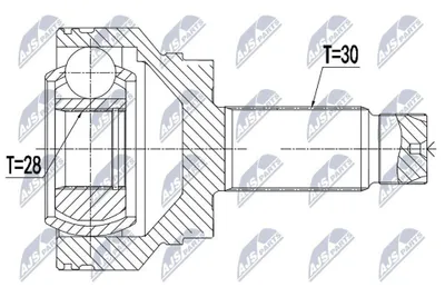 Produktbild von NTY Gelenksatz Antriebswelle Hinten Links Hinten Rechts für BMW X5 (E70) NPZ-BM-015