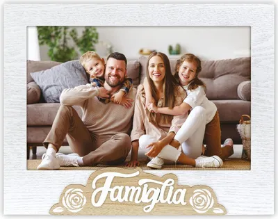 Image de Cadre photo en bois ZEP 20x30 cm Famiglia avec support et possibilité de suspension