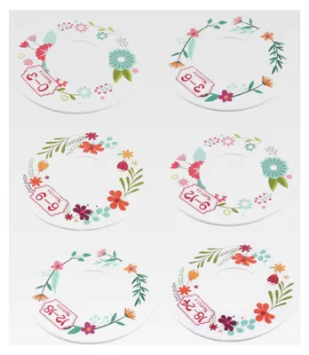 Produktbild von Kleidergrößenteiler aus Kunststoff für Babykleidung in Unisex-Farben