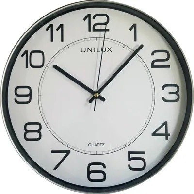 Produktbild von Unilux Wanduhr Magnetisch, 30,5cm Uhr mit modernem Ziffernblatt in silbergrau
