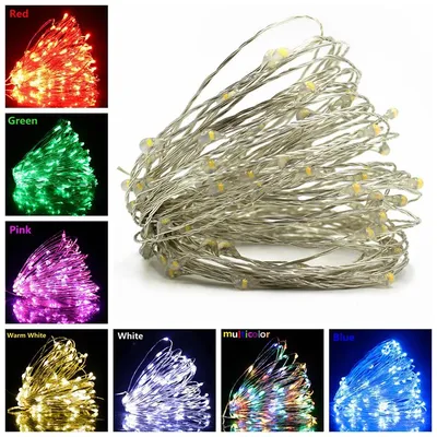 Zdjęcie produktu dla MasterLED Lampki choinkowe LED RGB zmiana koloru 30 LED - zasilanie bateryjne - dekoracja wnętrz - 2 tryby - kolorowe oświetlenie imprezowe