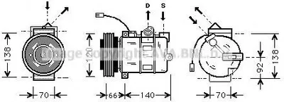 Produktbild von PRASCO AIAK150 7SBU16C Klimaanlage Klimakompressor R134a für VW PASSAT Variant (3B6) PASSAT Variant (3B5) für AUDI A4 Limousine (8D2, B5) A4 Avant