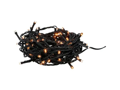 Obrázek produktu pro Tesla - dekorativní řetěz, AMBER, 100LED, 10m + 5m kabel, 230V, 8 funkcí, IP44, zelený