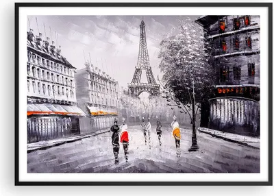 Produktbild von Gerahmtes Poster - Schwarzer Rahmen - Architektur Paris Eiffle Frankreich - 100x70 cm - Wand Bild - Wanddeko - Wandbilder - Wandposter - Bilderrahmen - Bilder - Kunstdruck - P2BAA100x70-2961