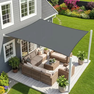 Produktbild von Sonnensegel Sunnylaxx rechteckig 3,5x5 m wasserdicht anthrazit