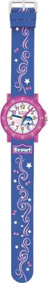 Produktbild von Scout Mädchenuhr Delfin mit Textilarmband, blau, pink